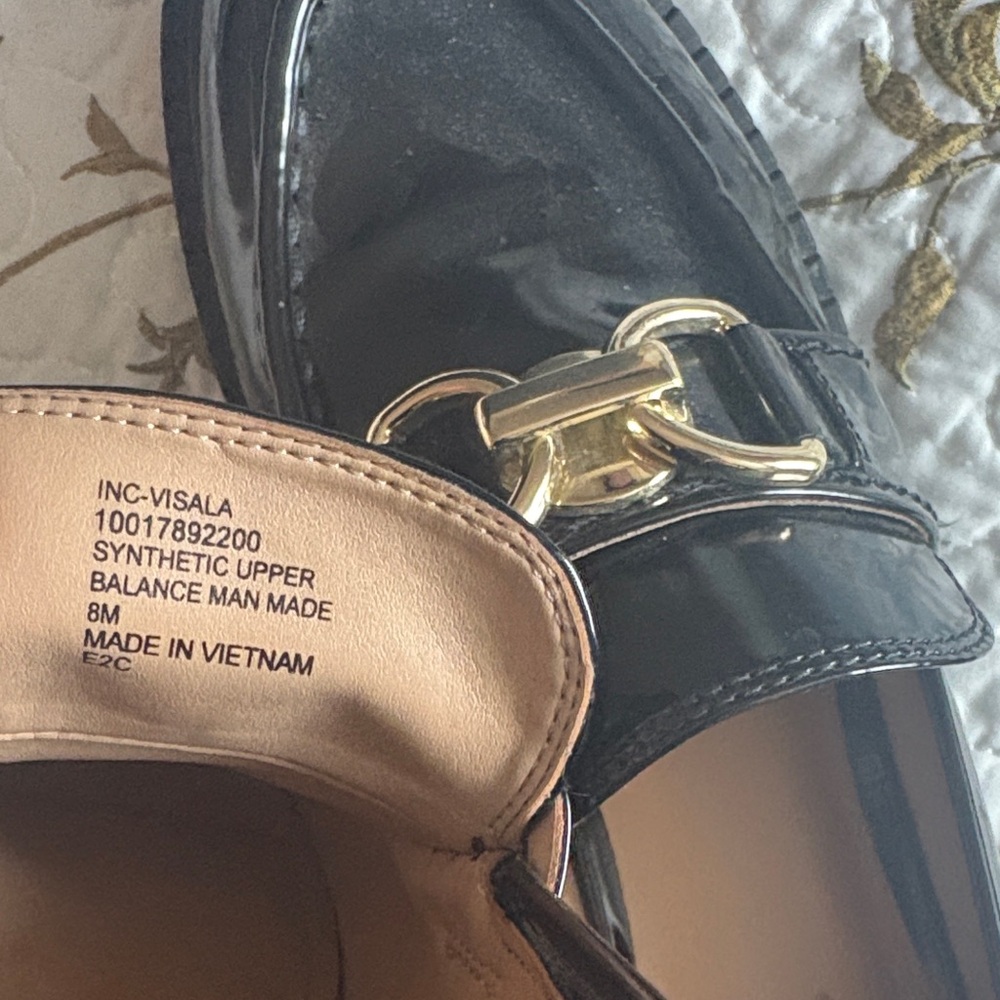 INC Visala Hardware Slip-on Loafers Back Patent Women’s Size 8 - Picture 6 of 9